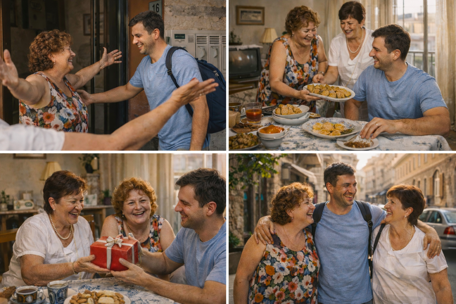 Tetka dočekuje nećaka — toplina porodice i briga o domu